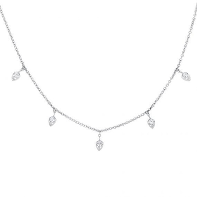 18K Gold Plated Chain 925 Sterling Silver Fine Necklace For Women Princess Cut Design