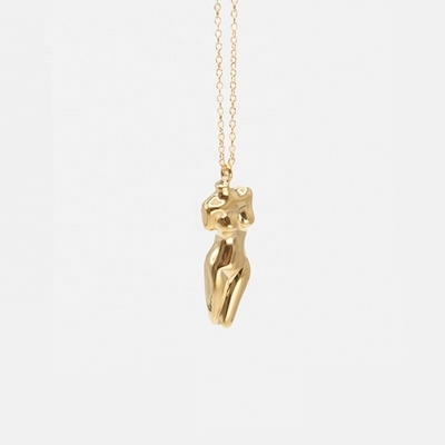 925 Sterling Silver Venus Women'S Body Pendant Necklace Customizable For Your Outfit