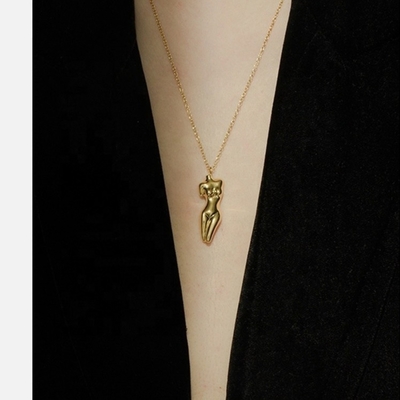 925 Sterling Silver Venus Women'S Body Pendant Necklace Customizable For Your Outfit