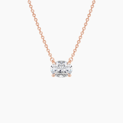 Oval Cut 5A White Cubic Zirconia Shiny Gemstone Pendant Necklaces for Women Classic Jewelry