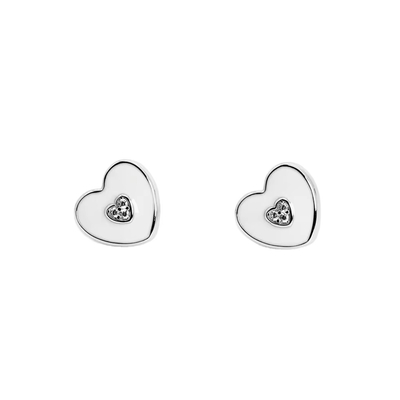 Wedding Occasion Pink Heart Stud Earrings for Necklace Jewelry Sets