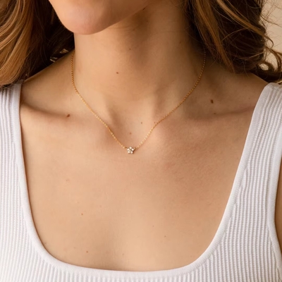 Women's OEM / ODM 925 Sterling Silver Necklace Without Main Stone