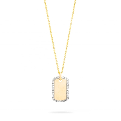 925 Sterling Silver Gold Rhodium Plated Zircon Engraved Necklace