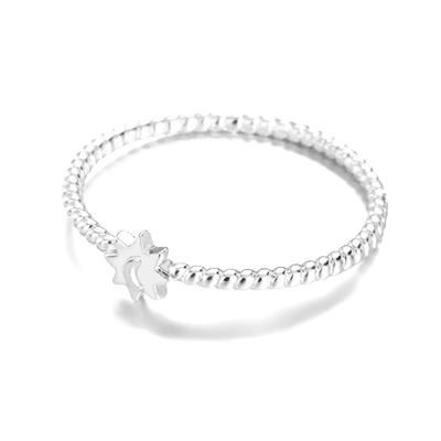 925 Sterling Silver Moon Sun Ring 18K Gold Plated Unisex Jewelry