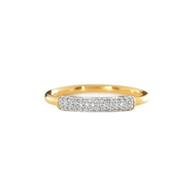 925 Sterling Silver 18K Gold Plated CZ Stacking Ring for Women