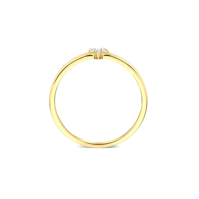 925 Sterling Silver Gold Plated CZ Lotus Ring for Women