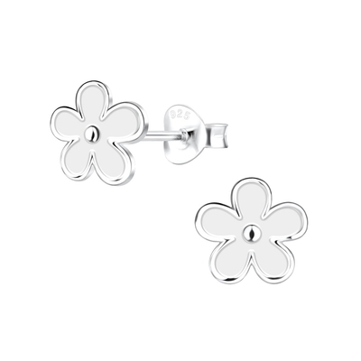 925 Sterling Silver Hypoallergenic Kids Stud Earrings 18K Gold Plated