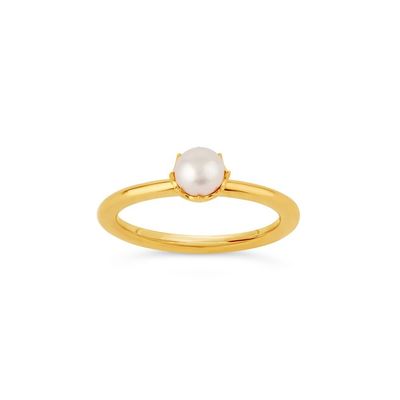 Custom Women Girls Handmade Stacking Rings Set with Freshwater Pearl and 925 Sterling Silver