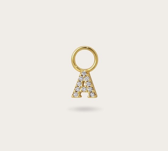 Logo 925 and customized Mini 18K Gold Initial Charm 925 Sterling Silver Personal Pendant