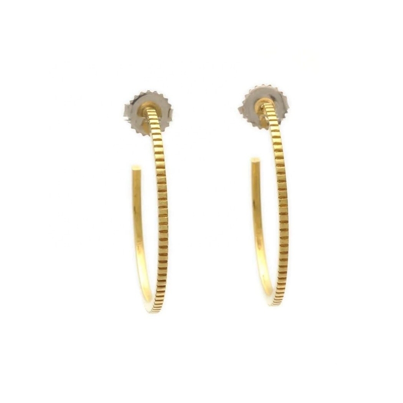 Contemporary 925 Sterling Silver 18K Gold Hoop Earrings With Customer's Logo 30*30mm