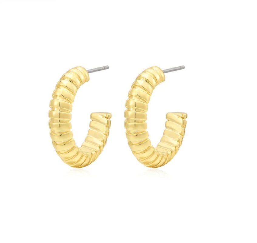 Textured Snake Chain Hoop Earring in 925 Sterling Silver for Girls' Accessory Box