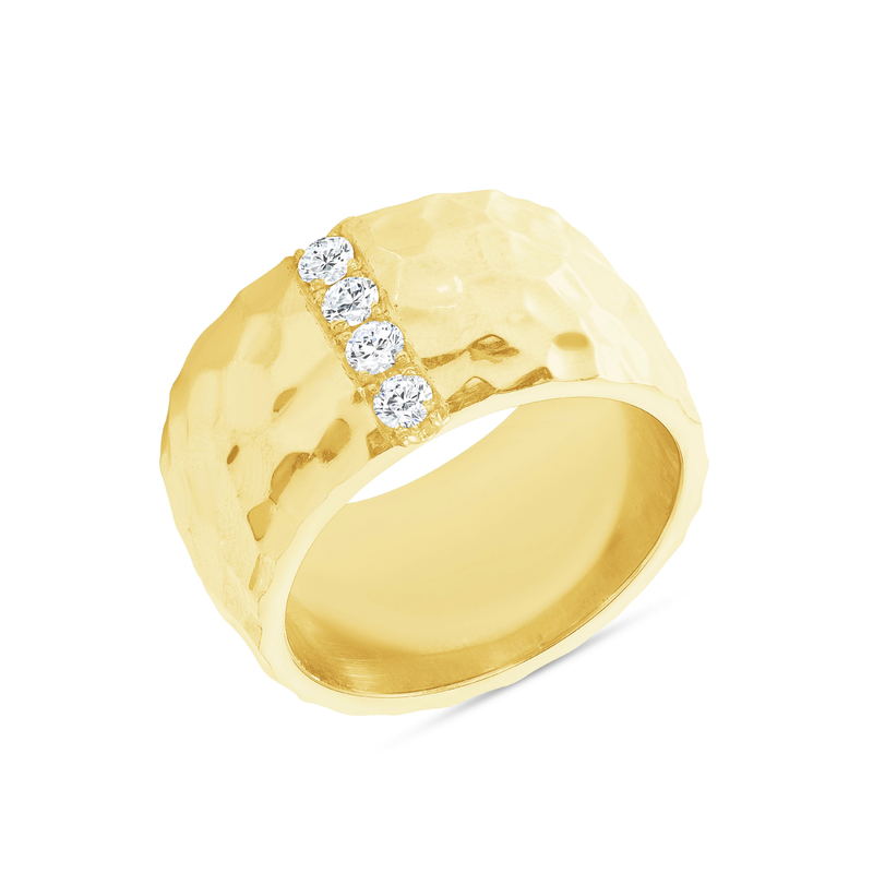 Size 6 - Size 10 Mens Eternity Band 18K Gold Plated Brass Rings