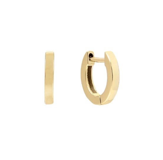 Minimalist Trendy Huggies 925 Sterling Silver Unisex Earrings with 18K Gold Plating