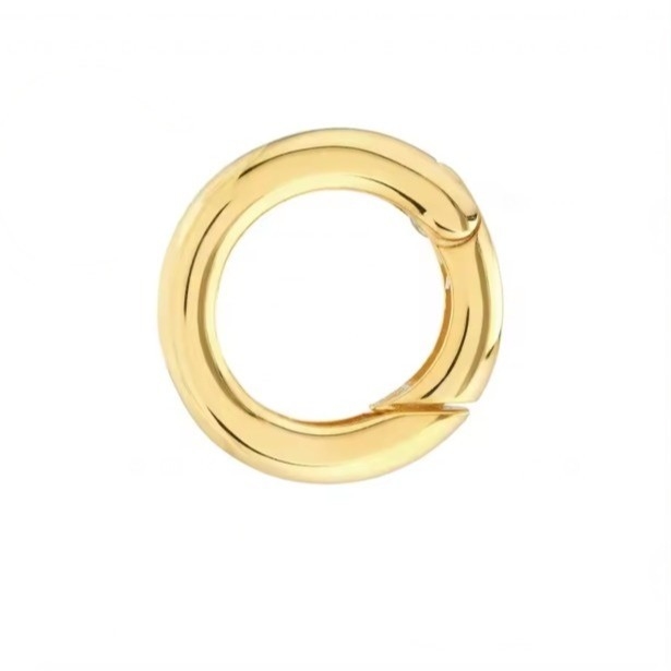 14K Gold Plated Round Charm Enhancer Connector Necklace Jewelry Type Pendants Or Charms Use