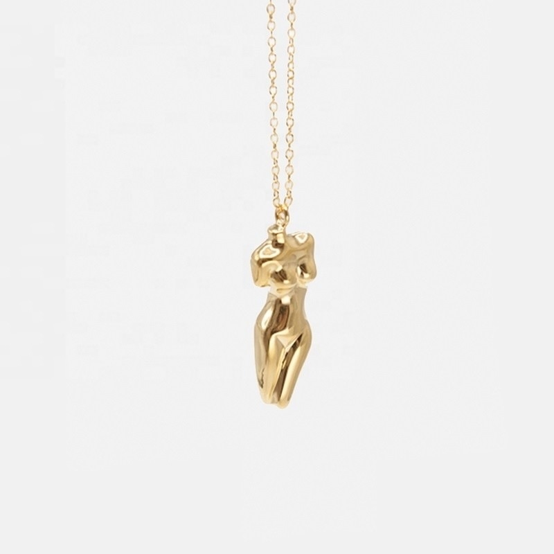 925 Sterling Silver Venus Women'S Body Pendant Necklace Customizable For Your Outfit