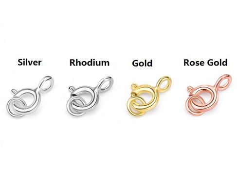 Customized 925 Silver Lobster Clasp Spring Charms Brass Lobster Clasp