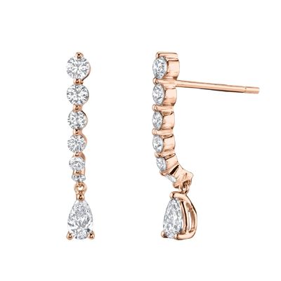 925 Sterling Silver White Pear Drop Cubic Zircon Earrings for Customer Needs