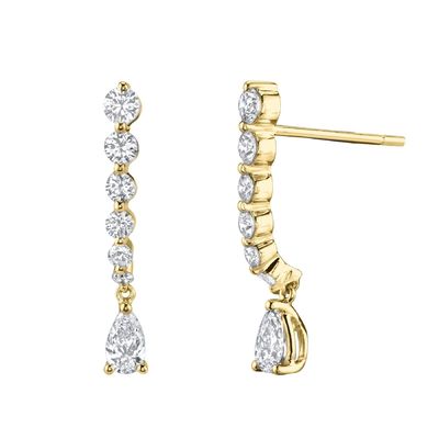 925 Sterling Silver White Pear Drop Cubic Zircon Earrings for Customer Needs