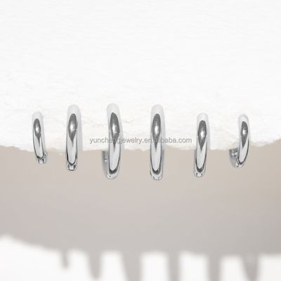 Silver Fine Jewelry Minimalist 18K Gold 9MM 11MM 13MM Hoop Set for FedEx DHL UPS TNT EMS Shipping