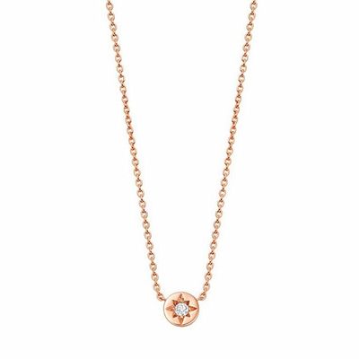 Gold Plated 925 Sterling Silver Starburst Diamond Disc Pendant Necklace for Daily Wear