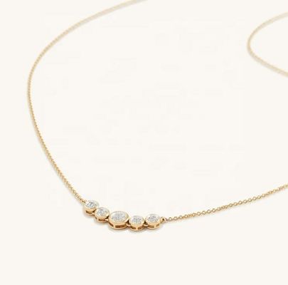 Rhodium 18k Gold Necklace Womens 1.2mm White Gold Cz Pendant