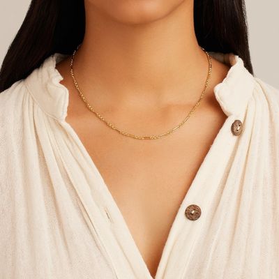 18in 925 Sterling Silver Chain Necklace 2.2mm Width 18K Gold Chain Necklace