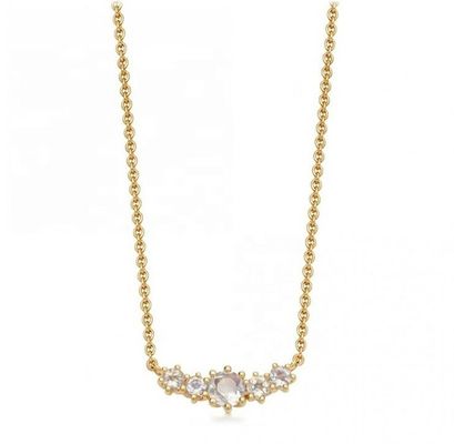 Gold Plated 925 Sterling Silver Ruby Gemstone Necklace With Cable Chain