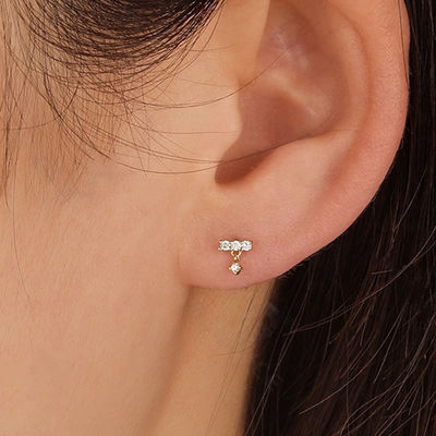 Gold Plated 2022 Minimalist Stud Earrings for Women in 925 Sterling Silver Customized