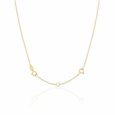 Gold Plated 925 Sterling Silver Bracelet and Necklace Chain Extender for Anniversary