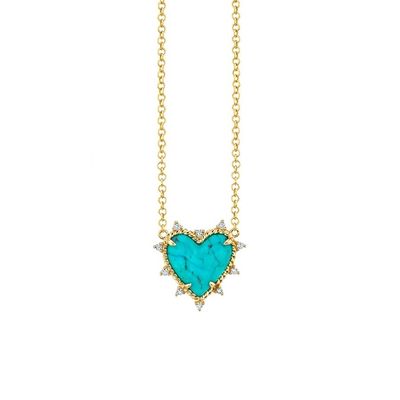 925 Sterling Silver Chain Jewelry Diamond And Turquoise Heart Twist Necklace No Pearl Chain