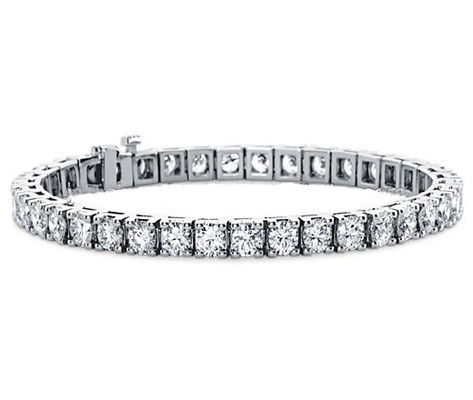 925 Sterling Silver Gold Plated 3mm Moissanite Diamond Tennis Bracelet Stone Color Option