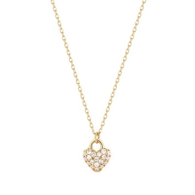 Stunning 18K Gold Dainty Romantic Heart Necklaces