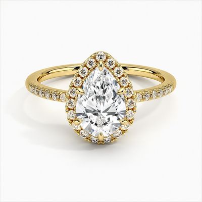 925 Sterling Silver Halo White Gold Plated Engagement Rings