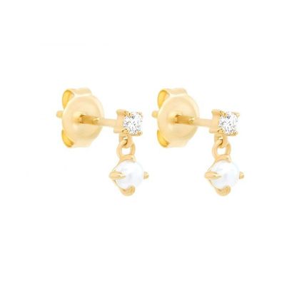 Mother of White Pearls 925 Sterling Silver Drop Women's Handmade Earrings for Girls