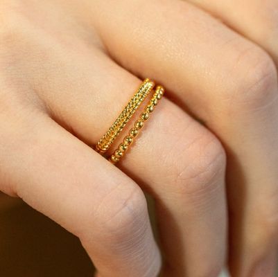 Fine Jewelry 18K Gold Plated 925 Sterling Silver Wheat Ring for Women