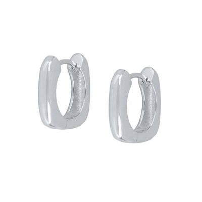 EARRINGS Real 18K Gold Plated Hoop Huggie Sterling Silver 925 Jewelry for Women Girls