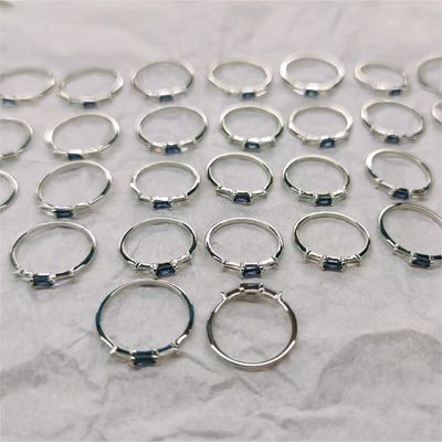 Fine Jewelry Three Stone Diamond Rings Customized for Women in 14K 18K Gold Plated