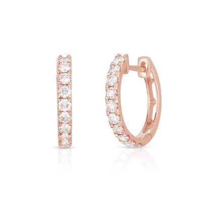 Jewelry Type EARRINGS 18K Gold Plated CZ Sleeper Hoop For Women's 925 Sterling Silver