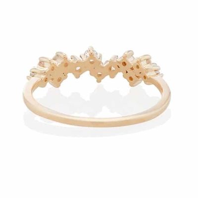 925 Sterling Silver Jewelry Prong Setting Mini Clear CZ Band Rings for Women Sterling