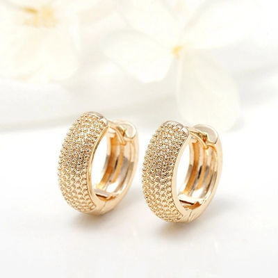 Eco Friendly 18K Gold Plated Multi Small Dot Beads Hoop Earrings For Women Girls 2021
