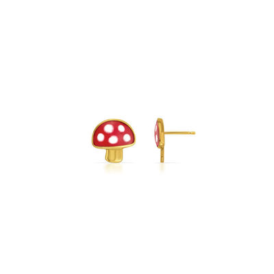 Chubby Mushroom Earrings 925 Childrens Sterling Silver Earrings