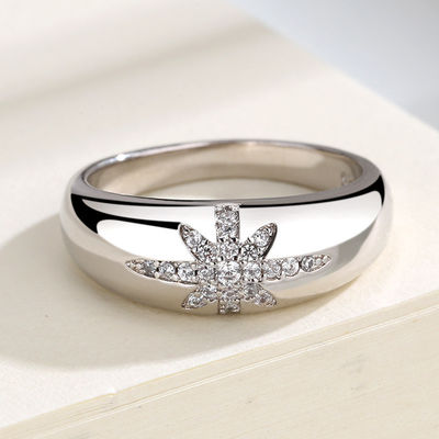 Unisex Alibaba-Online-Shopping Gold Plated Starburst Band Rings in Sterling Silver 925