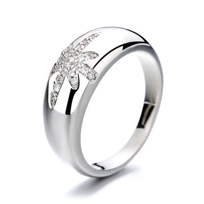Unisex Alibaba-Online-Shopping Gold Plated Starburst Band Rings in Sterling Silver 925