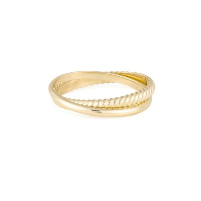 18K Gold Plated Handmade Set Flat Band 925 Sterling Silver Rings for Women