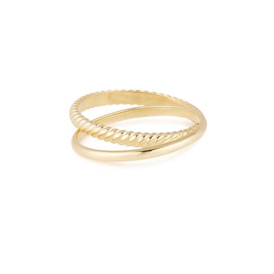 18K Gold Plated Handmade Set Flat Band 925 Sterling Silver Rings for Women
