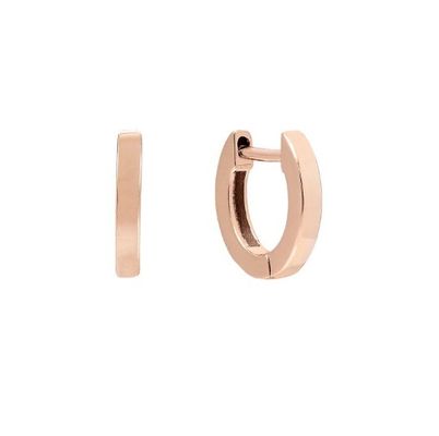 Minimalist Trendy Huggies 925 Sterling Silver Unisex Earrings with 18K Gold Plating
