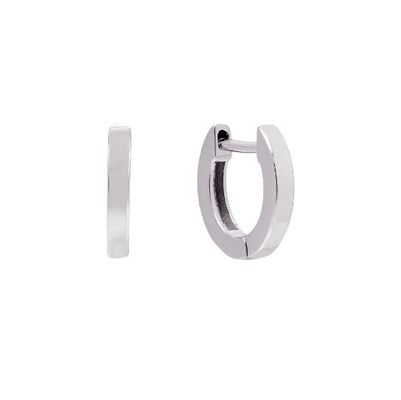 Minimalist Trendy Huggies 925 Sterling Silver Unisex Earrings with 18K Gold Plating