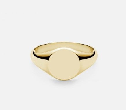 18K Gold Plated Customized Engrave Signet 925 Sterling Silver Unisex Fine Jewelry Rings