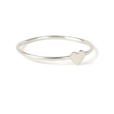 Delicate Plain Design Heart Ring Real 925 Sterling Silver 18K Gold Plated Tarnish Free