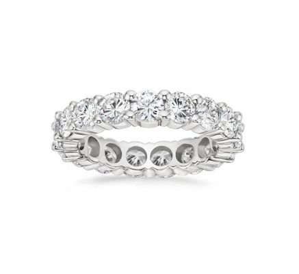 925 Sterling Silver Eternity Bands Ring Rhodium Plated Handmade Rings Technic Jewelry